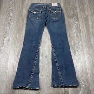 Y2k True Religion Joey Womens Flared Jeans 27 x 31